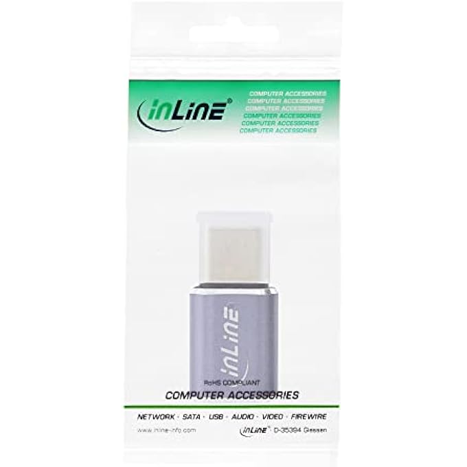 INLINE ® USB4 ADAPTER, USB TYPE-C MALE/FEMALE, ALUMINIUM, GREY - Image 3