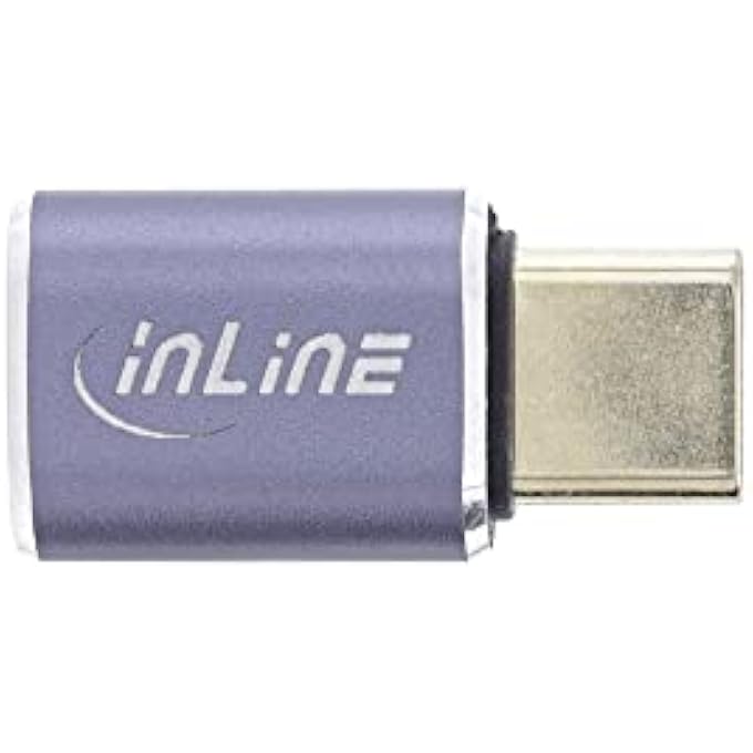 INLINE ® USB4 ADAPTER, USB TYPE-C MALE/FEMALE, ALUMINIUM, GREY - Image 2