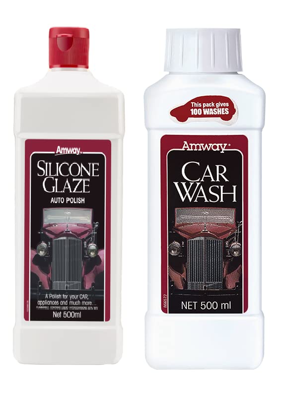 Amway Silicone Glaze Auto Polish & Car Wash Concentrated Liquid 500ml Each - Image 1