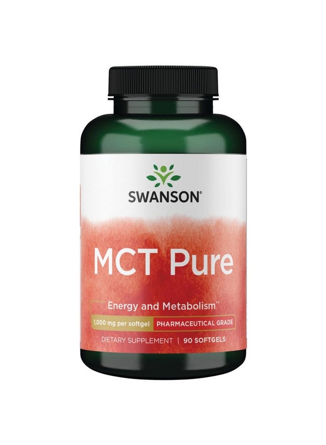 Swanson Pharmaceutical Grade Mct Pure 1000 Milligrams 90 Sgels