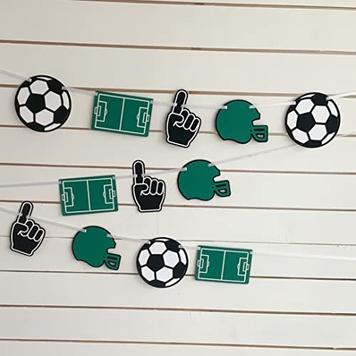 Pinfliers Football Theme Birthday Party Decorations,Paper Bunting, Banner Flag, Soccer, Sports, Game Day Birthday Decoration Items for boys, 12 pieces in 1 set, 54 inches length - Image 1