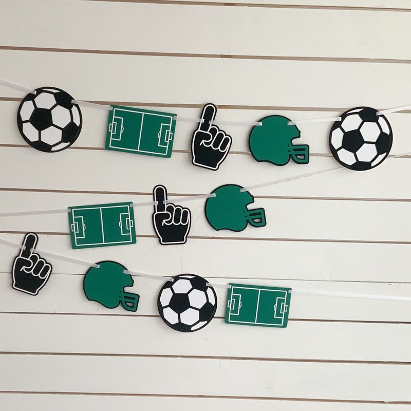 Pinfliers Football Theme Birthday Party Decorations,Paper Bunting, Banner Flag, Soccer, Sports, Game Day Birthday Decoration Items for boys, 12 pieces in 1 set, 54 inches length - Image 5