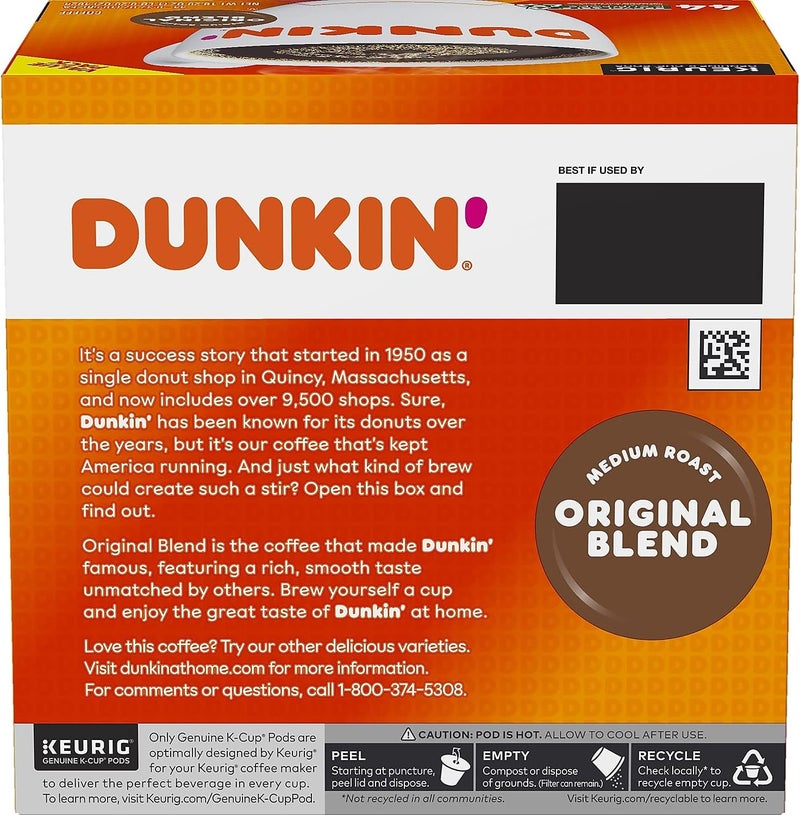 Dunkin Donuts Dunkin' Donuts Original Blend K-Cup Pods - 44 Count - Image 5
