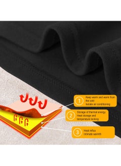 Yakiter Men's Cotton Thermal Underwear Set Shirt Pants Long Johns (BLACK)  - Image 3