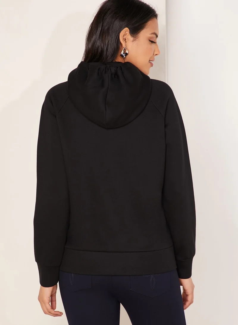 Ted Baker Leniai Floral Print Logo Hoodie