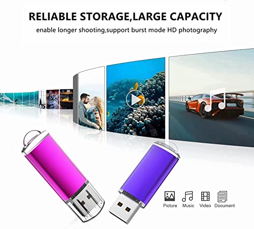K&ZZ 32GB Flash Drive 10 Pack 32GB USB Drive Thumb Drive 32G 32 GB USB 3.0 Flash Drive USB Stick Zip Drives, Multicolored - Image 4