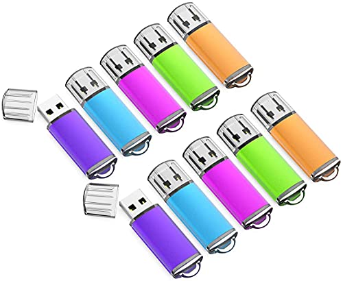 K&ZZ 32GB Flash Drive 10 Pack 32GB USB Drive Thumb Drive 32G 32 GB USB 3.0 Flash Drive USB Stick Zip Drives, Multicolored - Image 1