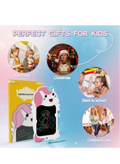 Generic Unicorn Lcd Writing Tablet for Kids, 8.5 Inch Colorful Doodle Drawing Pad Reusable Electronic Light Board Educational Learning Toys for Children Students Girls Boys  - Image 5