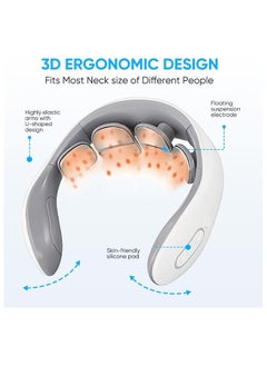 Neck Massager with Heat - Neck Lymphatic Massager for Pain