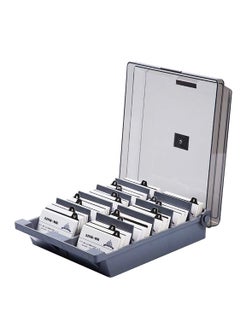 1000 Capacity Card Holder Business Card Storage Box, Desktop Card Organizer Card Box with Dividers Business Card Holder with Index Tabs Networking Card Organizer for 1000 Cards Storage
