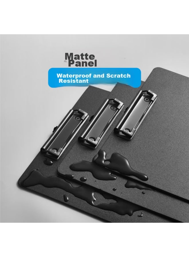 Dsb A4 Clipboard, File Folder, Writing Board, Office Supplies, Metal Clip, Writing Pad, Thickened Hard Board, Black, 1 Piece, 7612 - Image 5