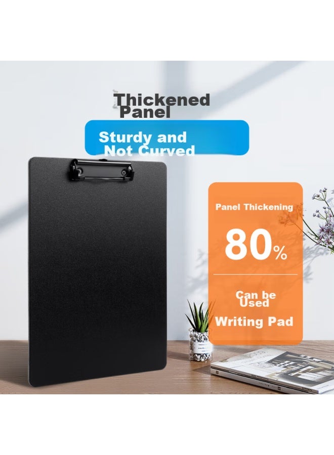 Dsb A4 Clipboard, File Folder, Writing Board, Office Supplies, Metal Clip, Writing Pad, Thickened Hard Board, Black, 1 Piece, 7612 - Image 2