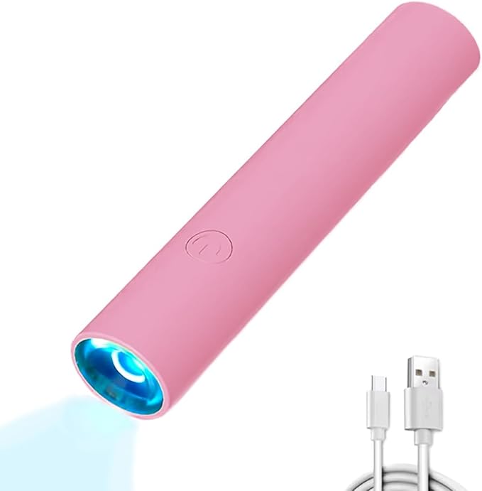 Mini UV Nail Lamp Portable USB Rechargeable Nail Dryer for Gel Polish Handheld LED Nail Curing Light with 60s 120s Timer Professional Nail Art UV Torch for Quick Drying 3W Power White