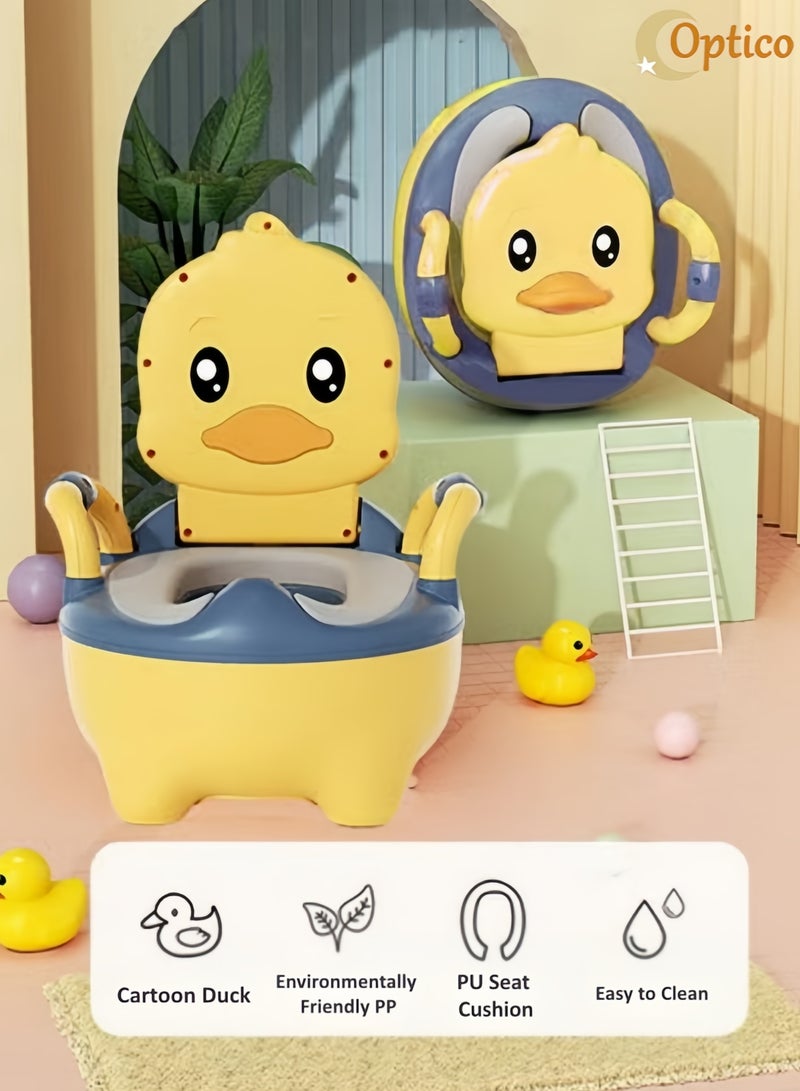 Optico Training Potty System Easy to Clean and Easy to Use Potty Training Seat Children's Training Toilet Chair with Cushion Removable Bedpan for Toddler - Image 1