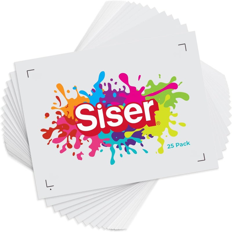 SISER EasyColor DTV 84 x 11 Sheets Inkjet Printer Compatible Heat Transfer Vinyl 25 Sheets - Image 1