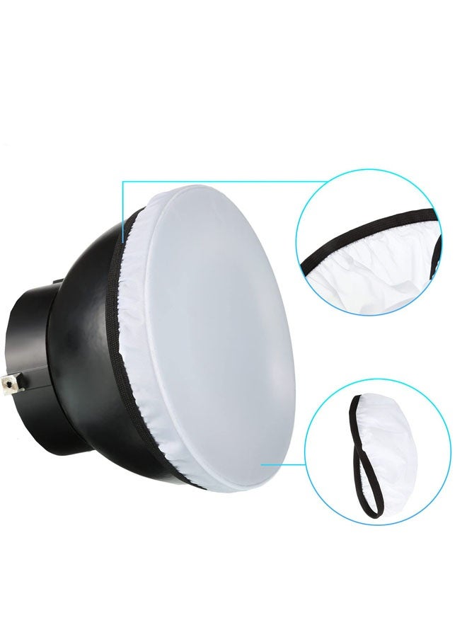 2Pcs 7"/18cm Light Diffuser,Soft Diffuser Lamp Cover White Lamp Shade Diffuser,Great for Studio Strobe Reflectors, Video Shooting - Image 3