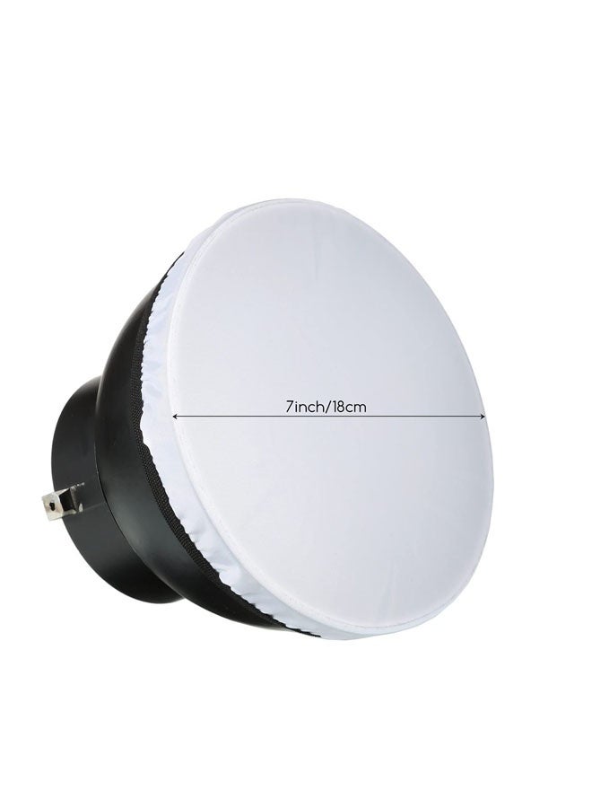 2Pcs 7"/18cm Light Diffuser,Soft Diffuser Lamp Cover White Lamp Shade Diffuser,Great for Studio Strobe Reflectors, Video Shooting - Image 2