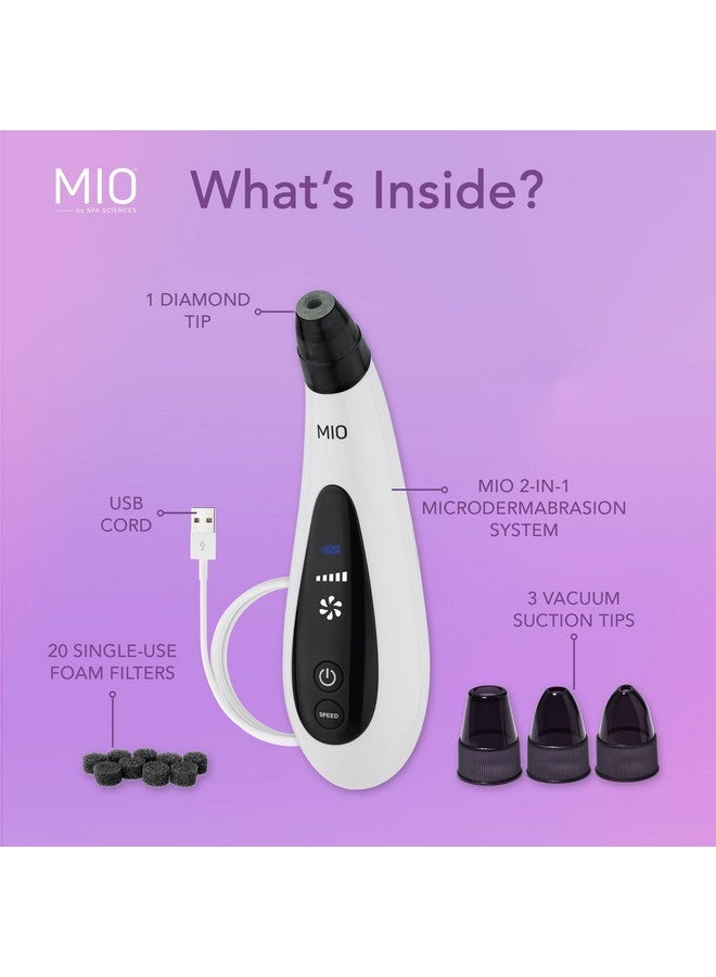 SPA SCIENCES Mio Diamond Tip Microdermabrasion Blackhead Remover Pore Cleansing & Resurfacing System Reduces Acne Scars Wrinkles And Exfoliates For Clearer Skin - Image 5