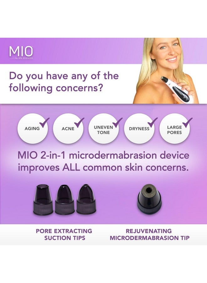 SPA SCIENCES Mio Diamond Tip Microdermabrasion Blackhead Remover Pore Cleansing & Resurfacing System Reduces Acne Scars Wrinkles And Exfoliates For Clearer Skin - Image 2
