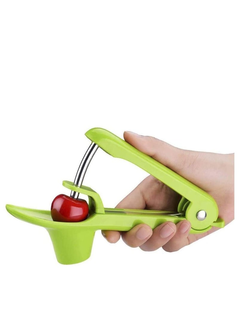 أداة Cherry Pitter ، أداة حفر الزيتون ، أداة أخذ قطع الكرز أو البذور لإزالة البذور المحمولة مع مقابض وتصميم قفل موفر للمساحة