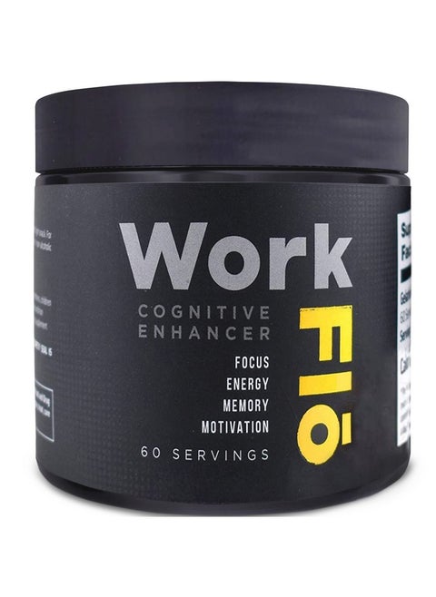 WorkFlo - Nootropic Brain Booster Supplement with Noopept, Alpha GPC, l-theanine, l-tyrosine, and PhosphatidylSerine - Improve Focus, Memory, and Mental Clarity for Daily Use. 60 Capsules