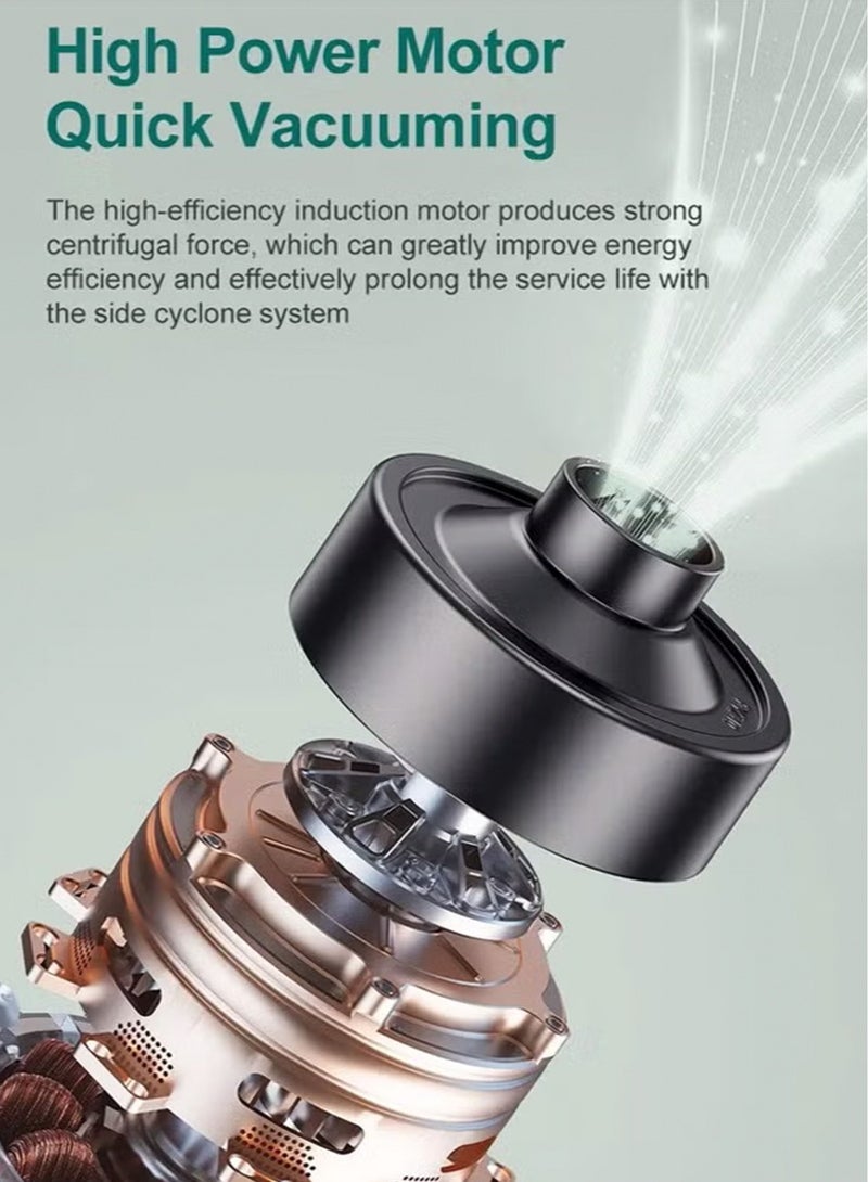 Elysium Multifunctional Handheld Vacuum Cleaner, 6500Pa Strong Suction, HEPA Filter Cordless Vacuum Cleaner, Suitable For Car And Home Use - Image 5