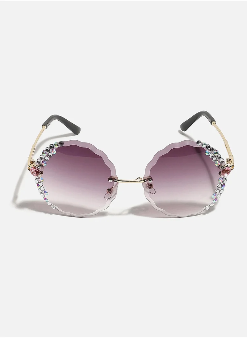 Haute Sauce Brown Round Sunglass