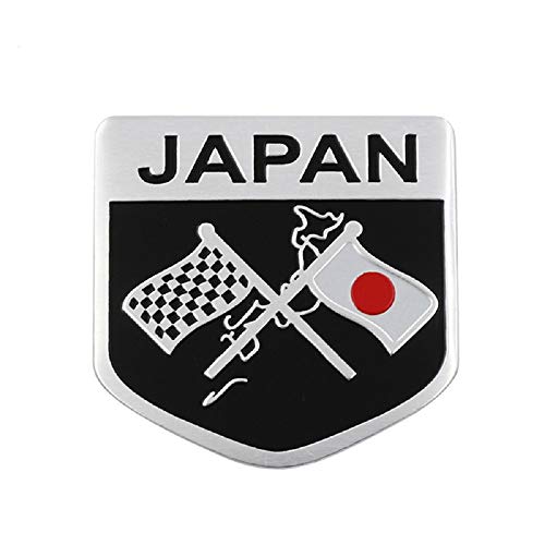 AutoE Japanese Flag Stickers and Decals 3D Japan Logo Styling Full Body Emblem Badge Auto Accessories for Cars (Shield Shape) - Image 1