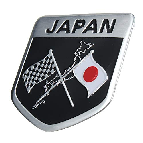AutoE Japanese Flag Stickers and Decals 3D Japan Logo Styling Full Body Emblem Badge Auto Accessories for Cars (Shield Shape) - Image 3