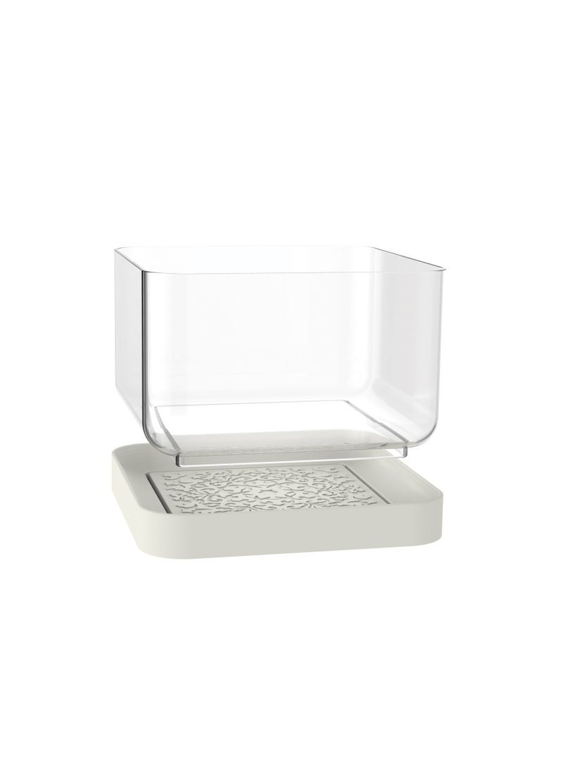 Biesse Plastic Square Food Storage and Preserving with Cream lid 3.2L - Image 2