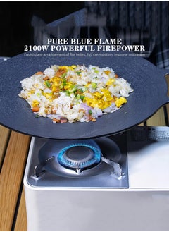 Arabest Mini Cassette Stove, Multi-Stage Adjustable Fire with Piezo Ignition, Cookware Portable Magnetic Canister 2.1KW Butane Gas Stove for Camping, Picnics, and Outdoor Travel (White)  - Image 4