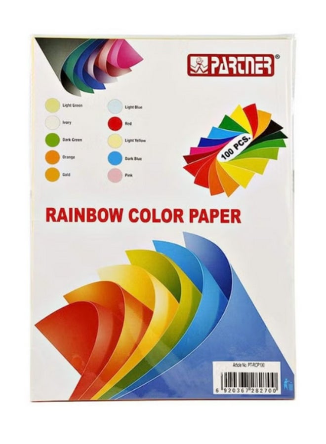 Partner Photo Copy Rainbow Color Paper 100 sheets