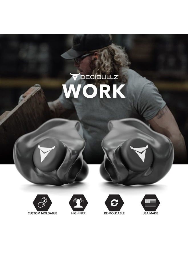 Decibullz Custom Molded Earplugs, 31dB Highest NRR, Comfortable Hearing Protection for Shooting, Travel, Swimming, Work and Concerts (Black) - Image 5