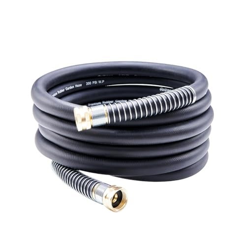 Guitrees Leader Garden Hose 15ft x 3/4", Heavy Duty Short Water Hose, Female to Female Fittings, Five Layered Braiding for Durability, 1000PSI Burst, 300PSI Working (Black) - Image 1