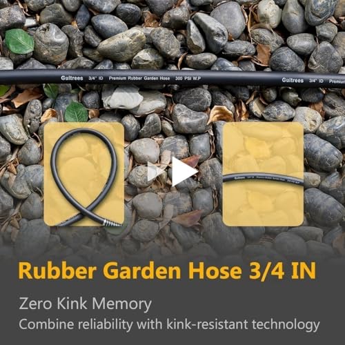 Guitrees Leader Garden Hose 15ft x 3/4", Heavy Duty Short Water Hose, Female to Female Fittings, Five Layered Braiding for Durability, 1000PSI Burst, 300PSI Working (Black) - Image 4