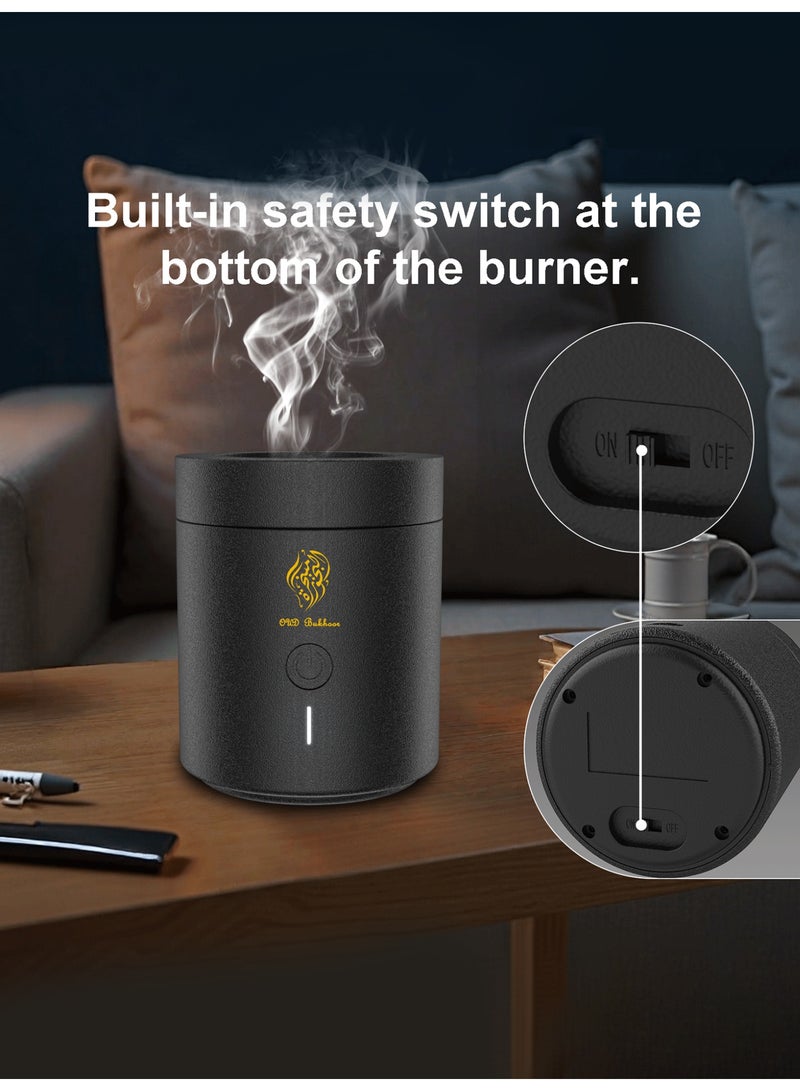 Oud Bukhoor 2025 Next-Gen Smart Incense Burner | Flameless High-Temp Oud Heater w/ Magnetic Lid | Portable USB-C Rechargeable | For Pure Bakhoor & Oud | Home, Car & Travel Essential - Image 4