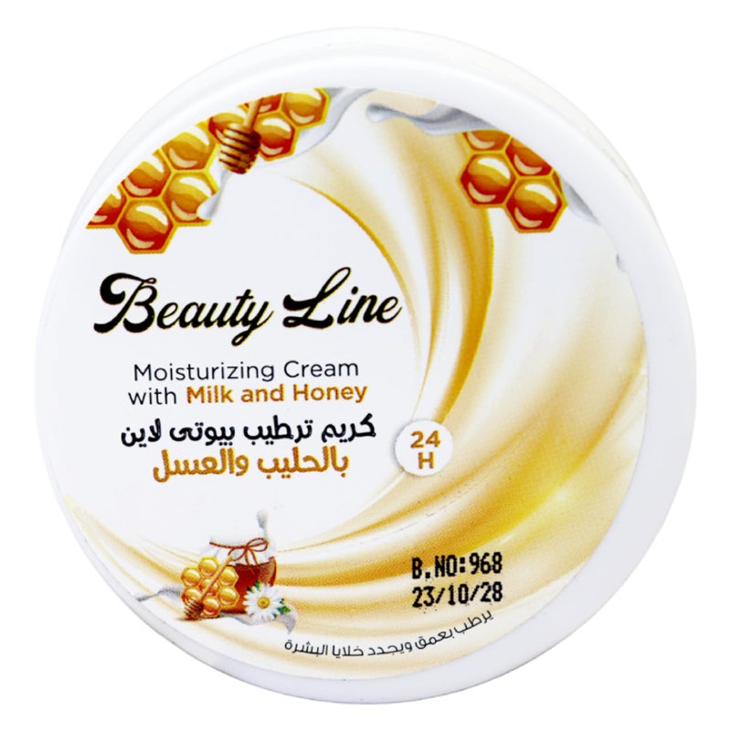 Beauty Line Moisturizing Cream With Milk&Honey-24H-50ml