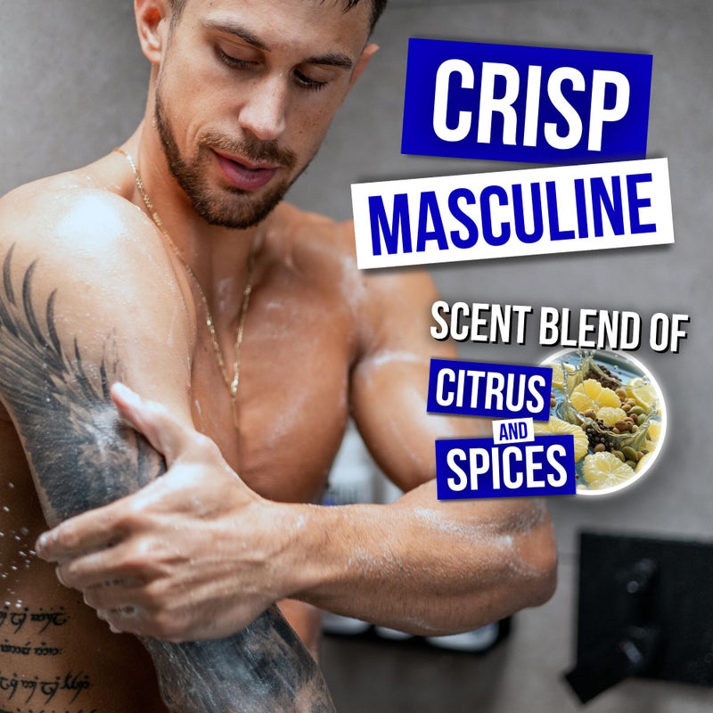 COMPLETE FOR MEN - Hydrating Shower Gel for Men: Sulfate-Free Mens Body Wash, Natural Shower Gel - Moisturizing Body Wash for All Skin Types, Soap & Body Cleansers, Bath Gel for Dry Skin - Image 5