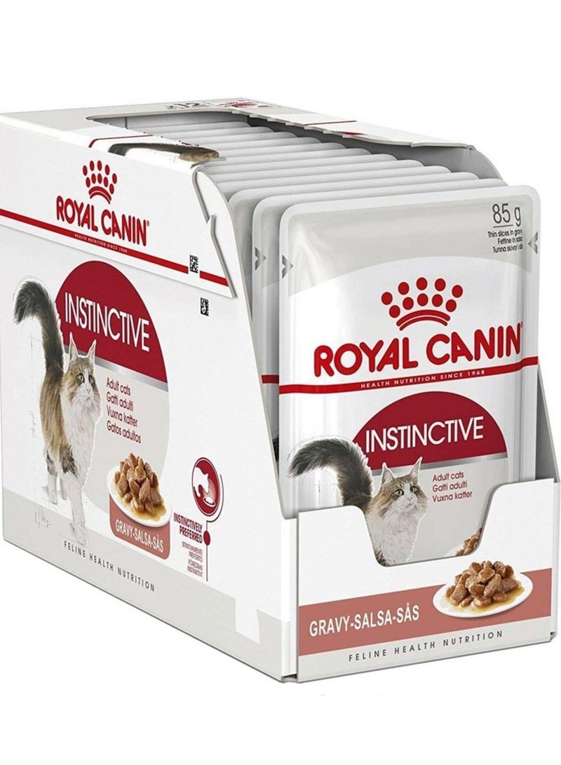 Royal Canin Instinctive in Gravy Wet Cat Food (Pouch) 12X85g