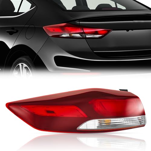 TODO Left Outer Tail Light with Side Marker Compatible with 2017-2018 Hyundai Elantra US Built, Driver Side Exterior Rear Lamp Replacement OE 92401-F3000 - Image 1