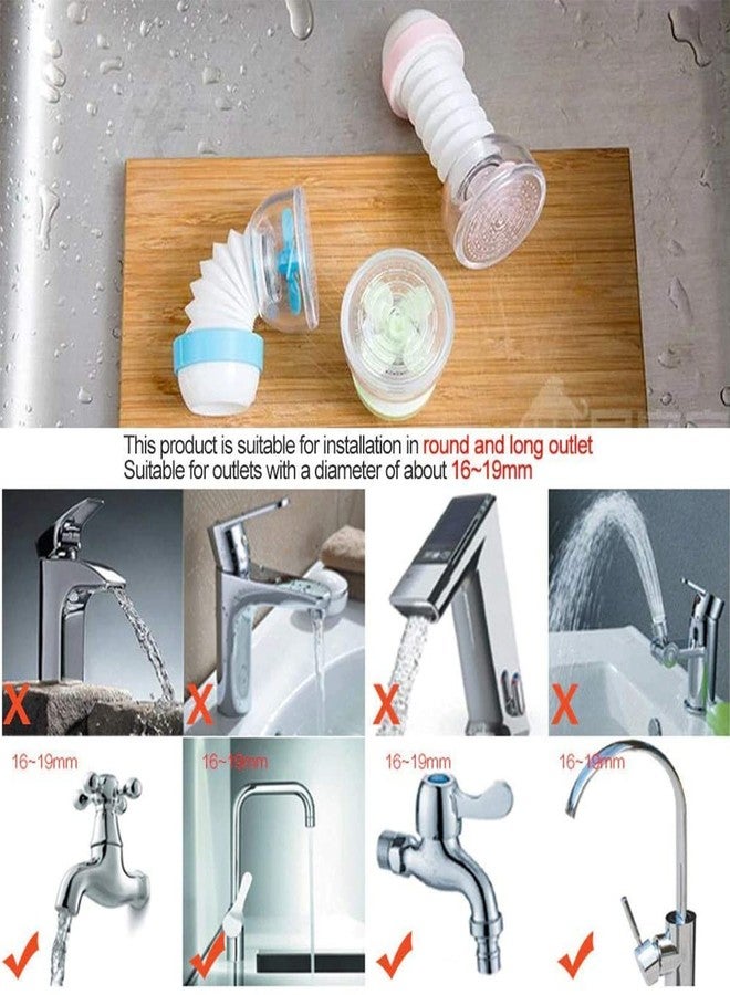 Carrot - 360 Degree Water Saving Faucet Adjustable Multiple Types Of Output Water Valve Splash Regulator Water Filter Tap Kitchen Accessories, Water Faucet Kitchen Tap, Standard - Image 3