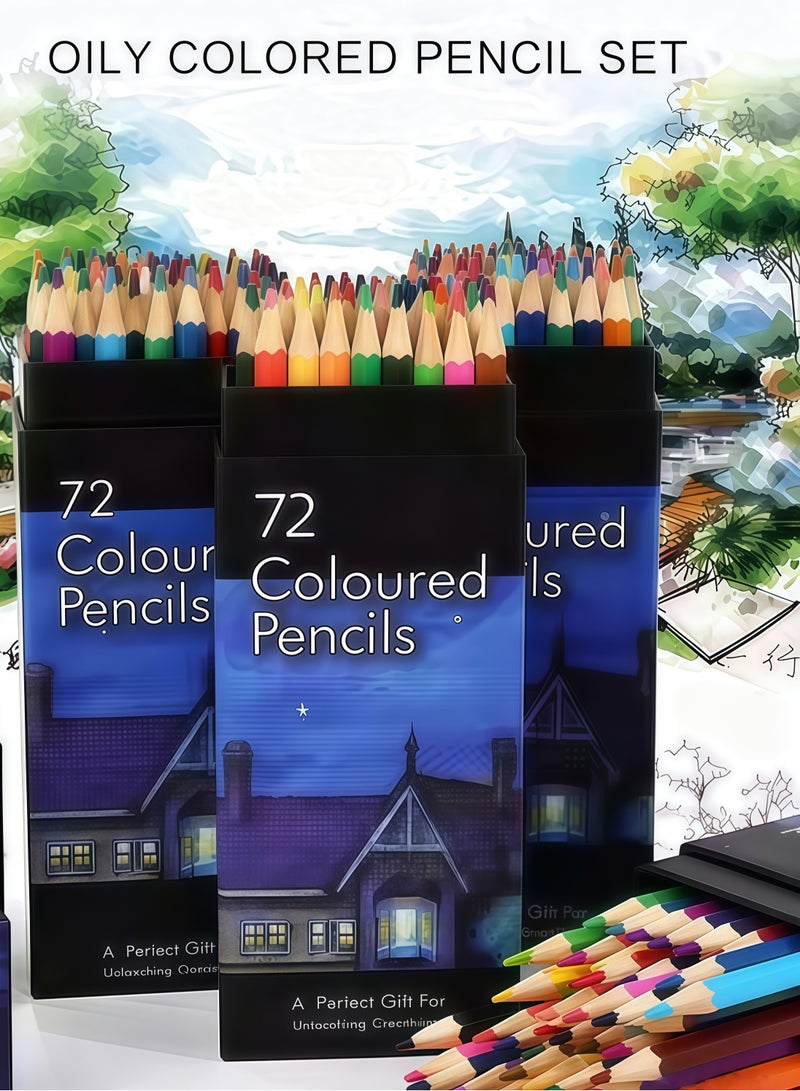 XiuWoo 72 Count Colored Pencils for Adult Artists kids Coloring Books, Soft Core, Ideal for Drawing Blending Shading,Color Pencils Set, Gift for Adults Kids Beginners. - Image 1