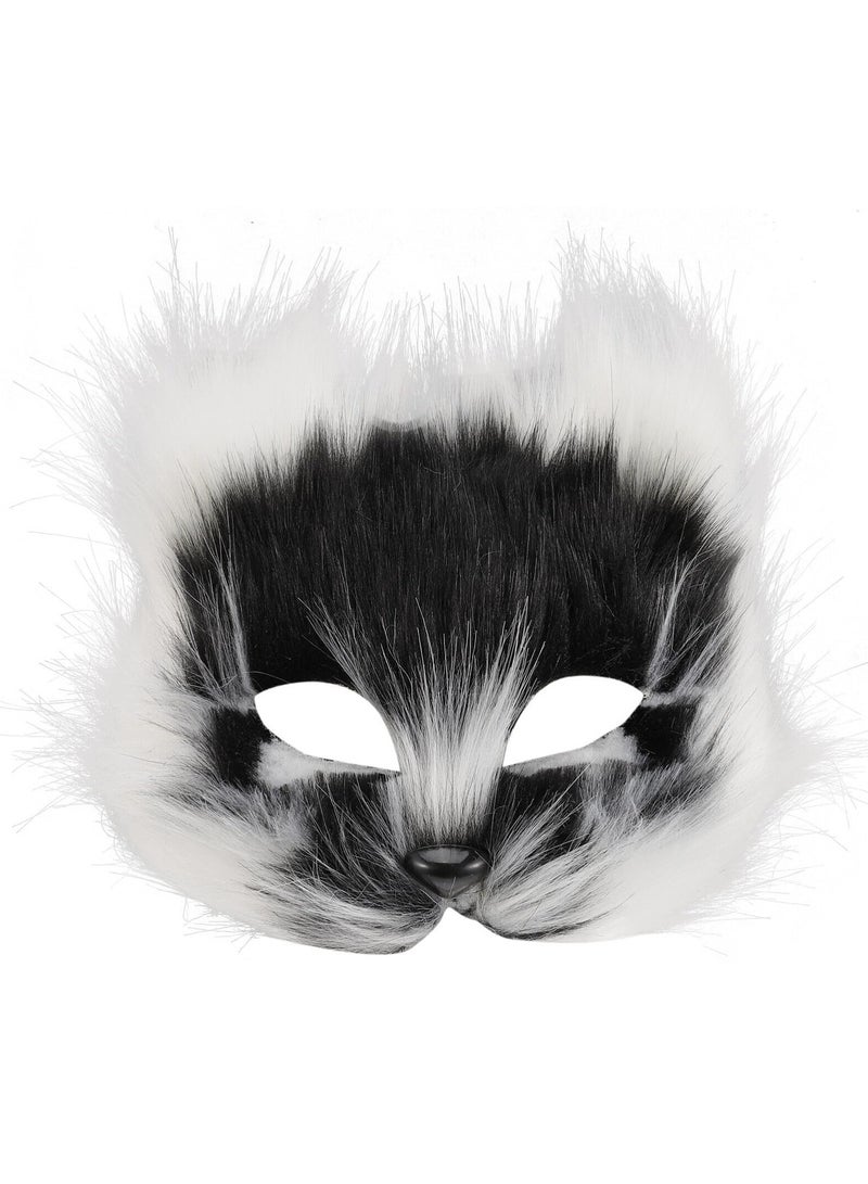 SYOSI Fox Mask, Therian Mask Animal Mask for Cosplay Fox Mask for Costume Party Cosplay Prop Realistic Fox Face Mask Halloween Mask