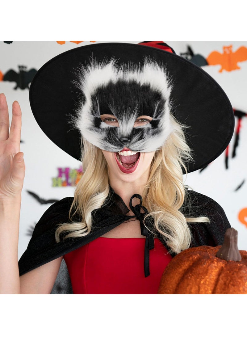 SYOSI Fox Mask, Therian Mask Animal Mask for Cosplay Fox Mask for Costume Party Cosplay Prop Realistic Fox Face Mask Halloween Mask
