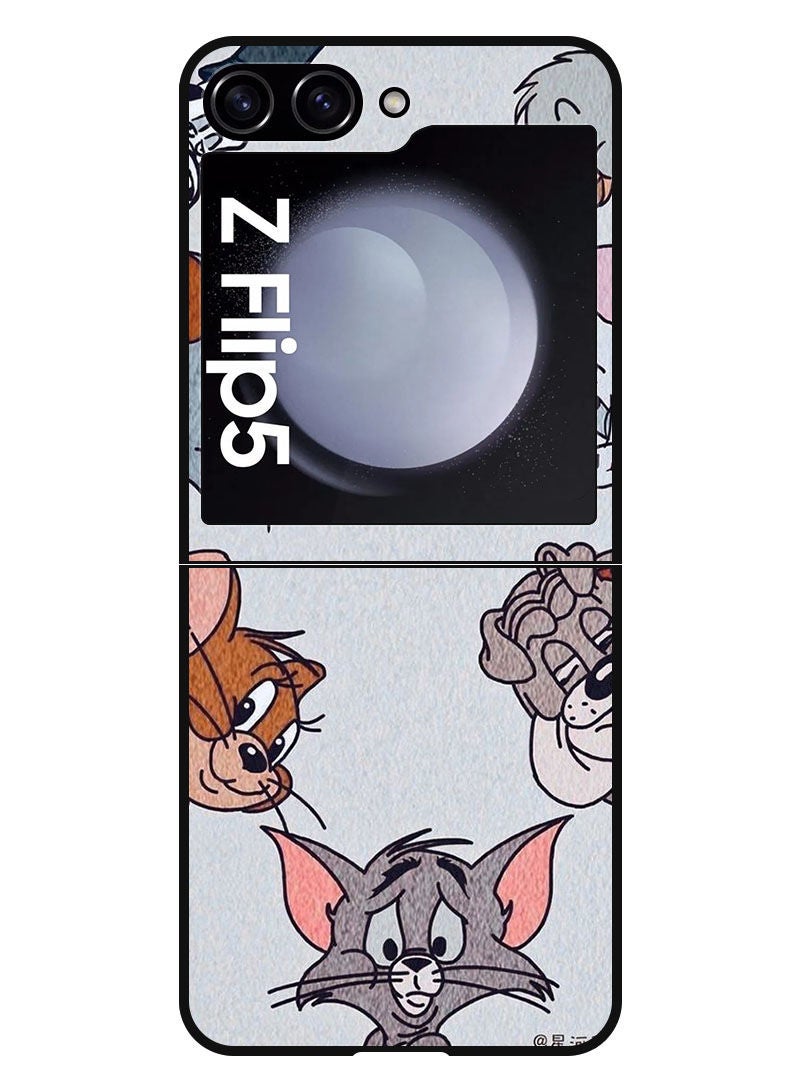Theodor Protective Case Anti Scratch Shock Proof Bumper Cover For Samsung Galaxy Z Flip 5 Tome Jerry series - Image 1