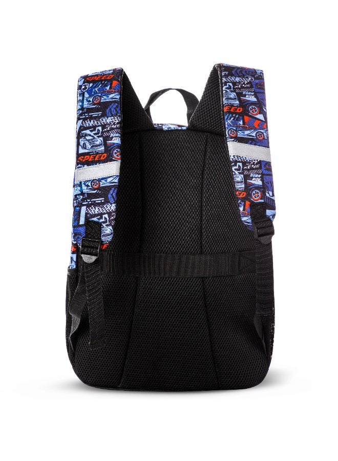 Eazy Kids 18" Set of 3 Backpack w/ Lunch Bag and Pencil Case - Car Racing - Image 5