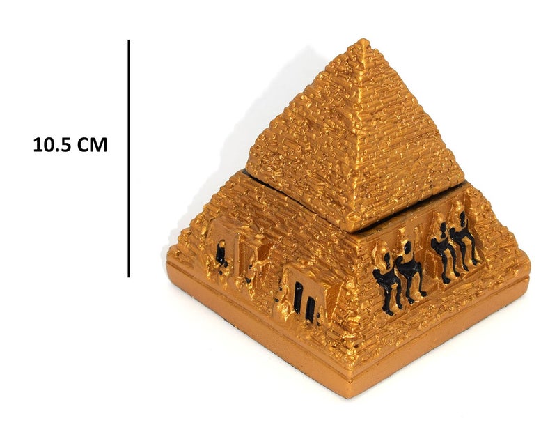 immatgar pharaonic Decorative Egyptian Pyramid Statue ancient Egyptian souvenirs gifts handmade Home decor Sculptures (Multicolor1 10 CM) - Image 2