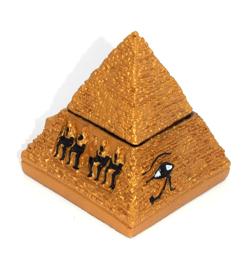 immatgar pharaonic Decorative Egyptian Pyramid Statue ancient Egyptian souvenirs gifts handmade Home decor Sculptures (Multicolor1 10 CM) - Image 3