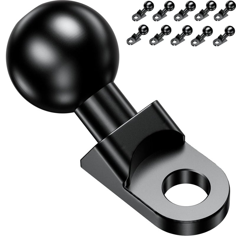 BRCOVAN 10 Pack, Aluminum Alloy Mount Base with 1'' TPU Ball & 10mm Mounting Hole, Angled Bolt Head Adapter Ball Base Compatible with RAM Mounts B Size Double Socket Arm - Image 1