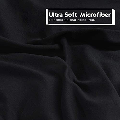 Hi -G HIG 3pc Down Alternative Comforter Set - All Season Reversible Comforter with Two Shams - Quilted Duvet Insert with Corner Tabs - Box Stitched - Super Soft, Fluffy (Full/Queen, Black) - Image 4